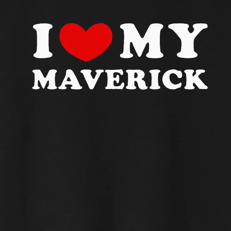 I Love My Maverick Women's Crop Top Tee