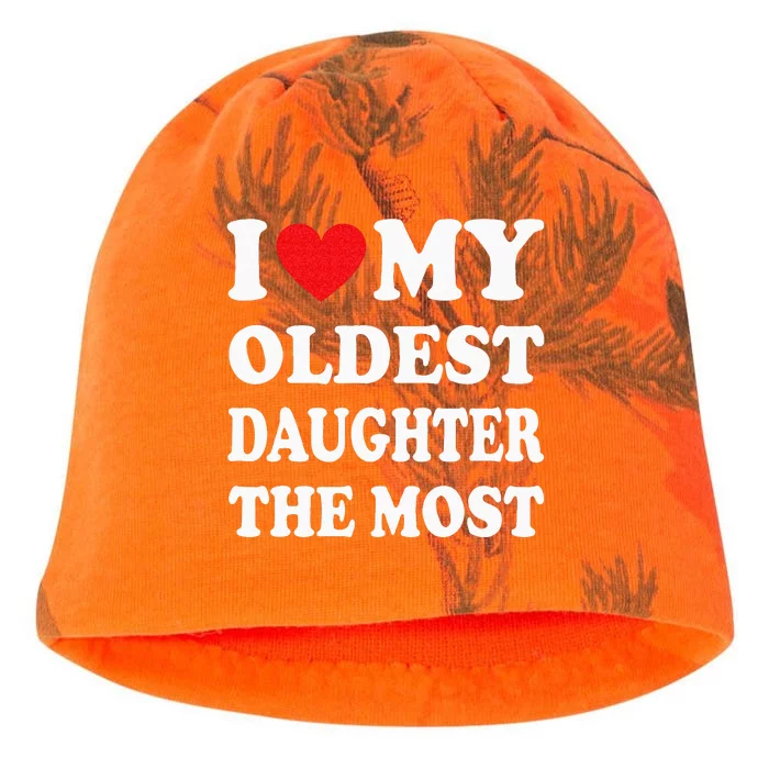 I Love My Oldest Daughter The Most Fathers Day Heart Kati - Camo Knit Beanie