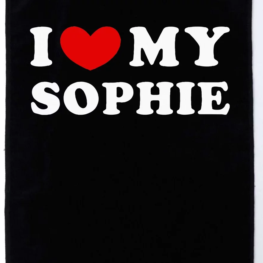 I Love My Sophie Platinum Collection Golf Towel