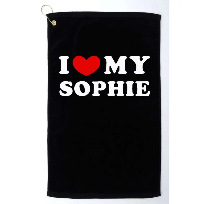 I Love My Sophie Platinum Collection Golf Towel