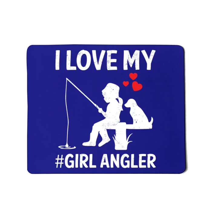 I Love My Angler Valentines Day Fishing Fisher Gift Mousepad