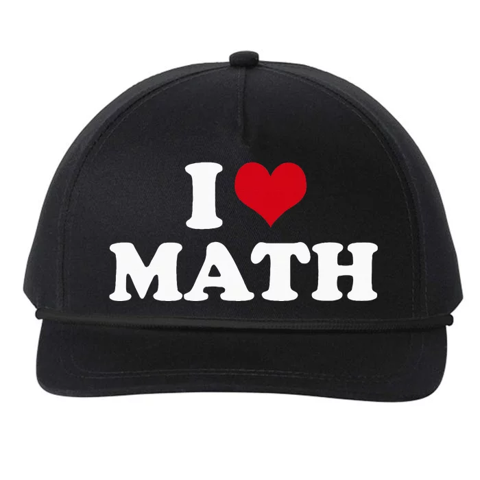 I Love Math Snapback Five-Panel Rope Hat