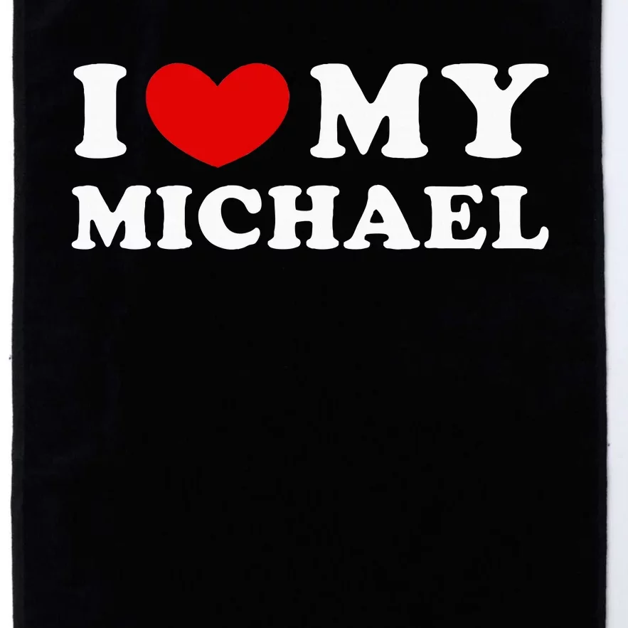 I Love My Michael Platinum Collection Golf Towel