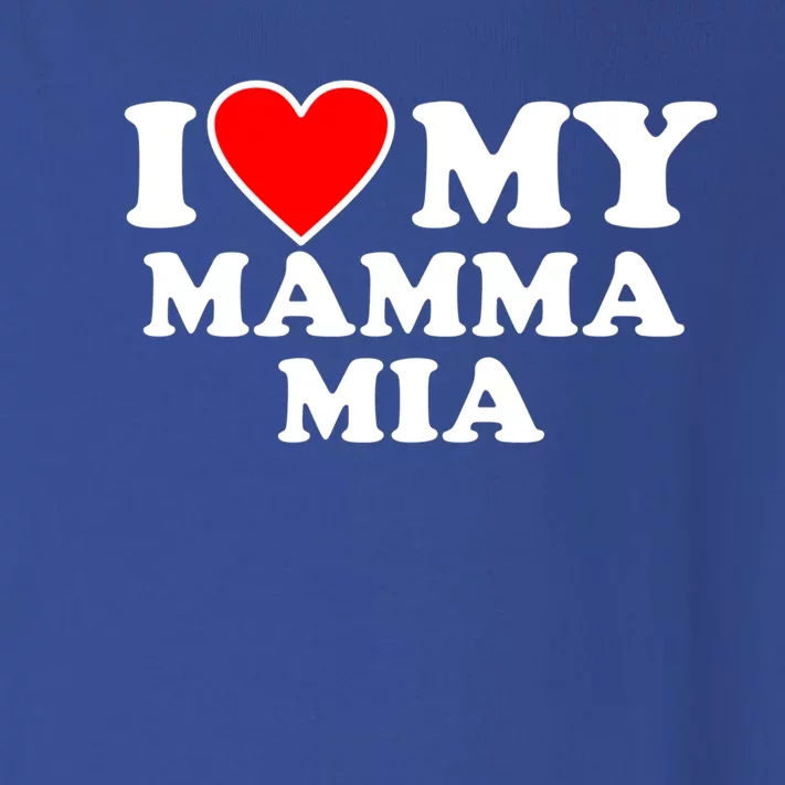 I Love My Mamma Mom Mia Gift With Heart Gift Toddler Long Sleeve Shirt