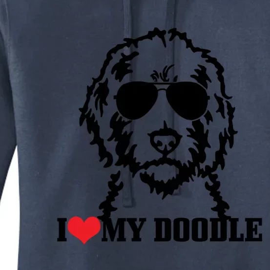 I Love My Doodle Goldendoodle Mom Labradoodle Dog Owner Gift Women's Pullover Hoodie