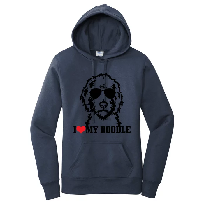 I Love My Doodle Goldendoodle Mom Labradoodle Dog Owner Gift Women's Pullover Hoodie