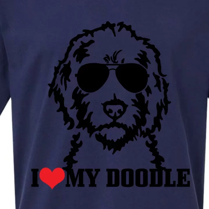 I Love My Doodle Goldendoodle Mom Labradoodle Dog Owner Gift Sueded Cloud Jersey T-Shirt