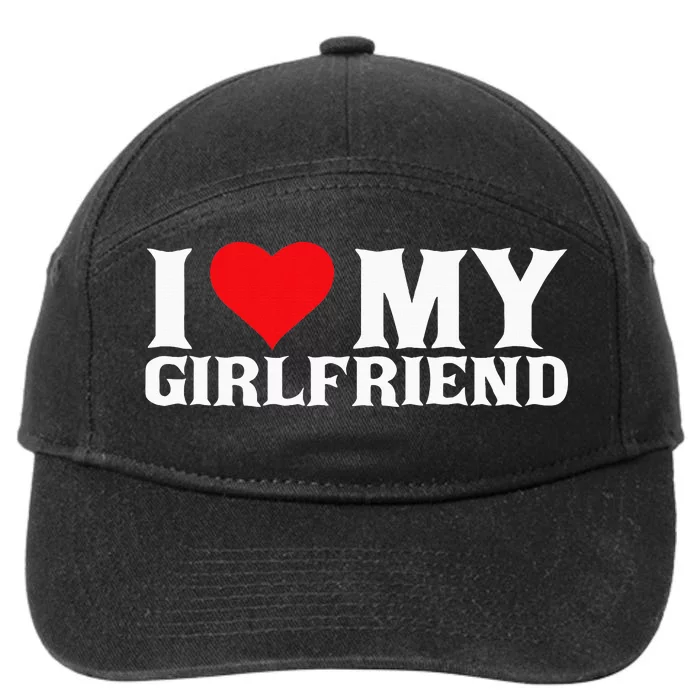 I Love My Girlfriend 7-Panel Snapback Hat