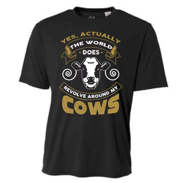 I Love My Cows Funny Cows Meaningful Gift Cooling Performance Crew T-Shirt