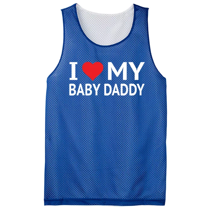 I Love My Daddy Funny Gift Mesh Reversible Basketball Jersey Tank