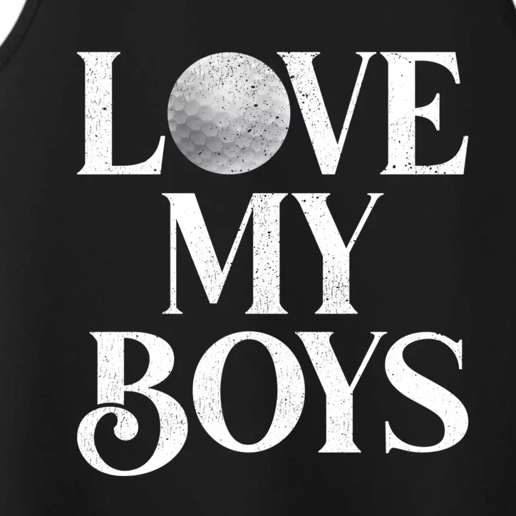 I Love My Golf Funny Golf Dad Fathers Day Gift Performance Tank