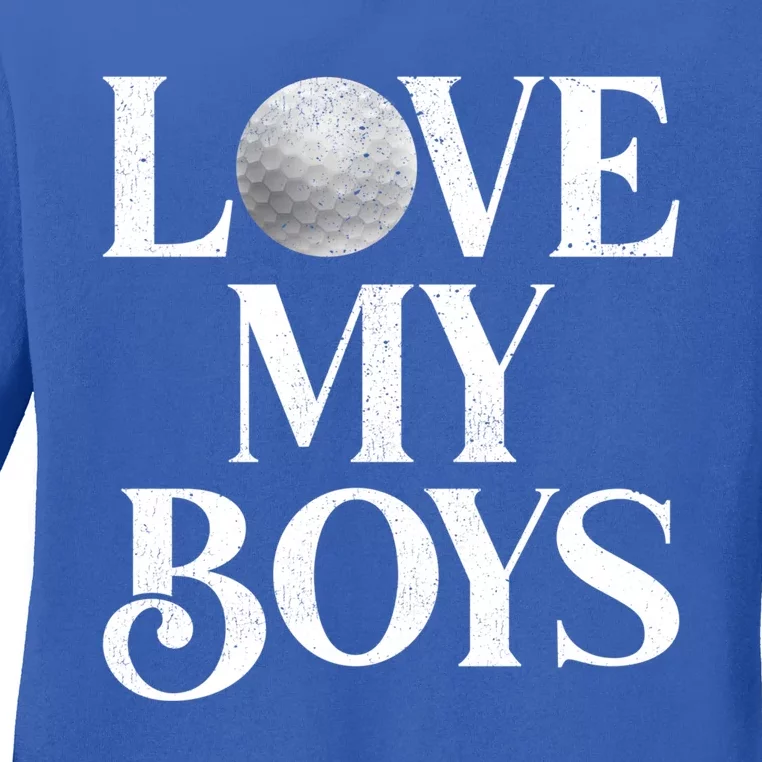 I Love My Golf Funny Golf Dad Fathers Day Gift Ladies Long Sleeve Shirt