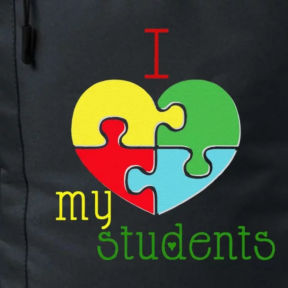 I Love My Students Autism Awareness Puzzle Teacher Gift Daily Commute Backpack