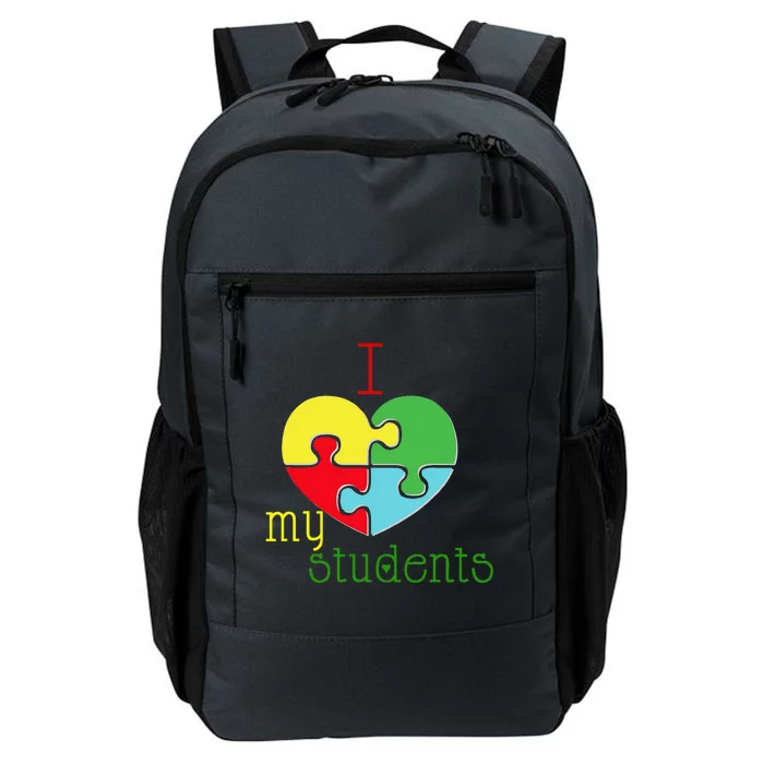 I Love My Students Autism Awareness Puzzle Teacher Gift Daily Commute Backpack