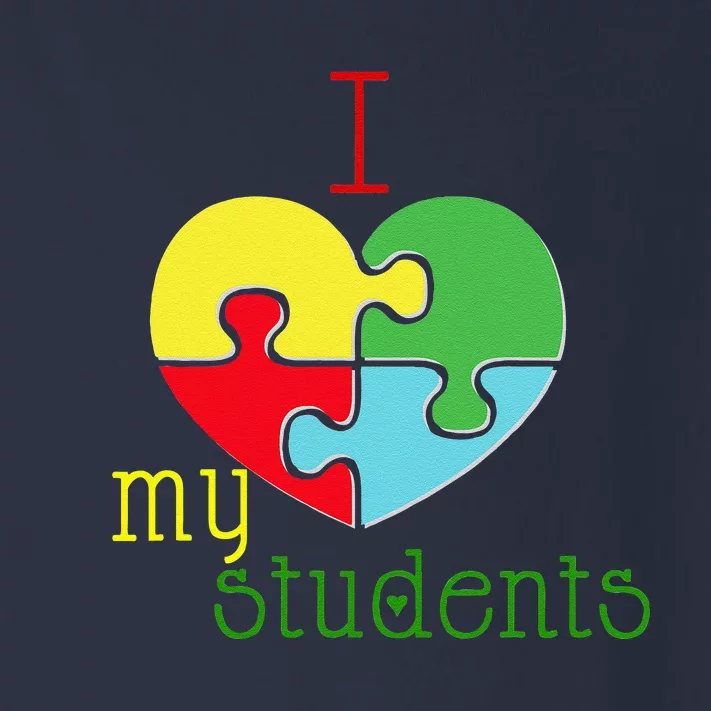 I Love My Students Autism Awareness Puzzle Teacher Gift Toddler Long Sleeve Shirt