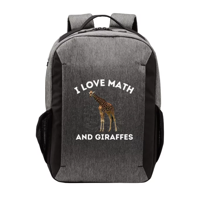 I Love Math And Giraffes Algebra STEM Teacher Vector Backpack