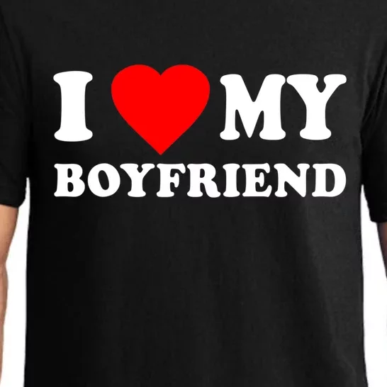 I Love My Boyfriend Design Pajama Set