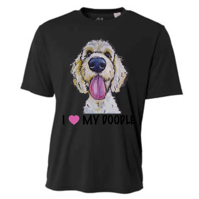 I Love My Doodle Gift Golden Doodle Gift Cooling Performance Crew T-Shirt