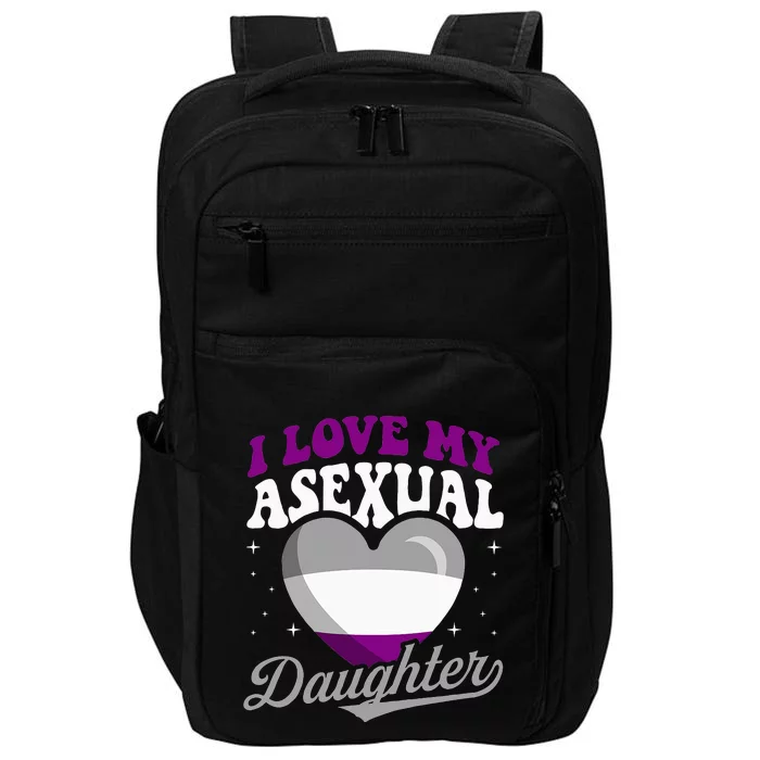 I Love My Asexual Daughter Pride Month Proud Mom Dad Impact Tech Backpack