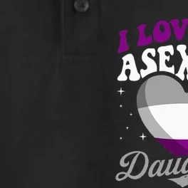 I Love My Asexual Daughter Pride Month Proud Mom Dad Dry Zone Grid Performance Polo