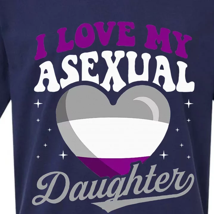 I Love My Asexual Daughter Pride Month Proud Mom Dad Sueded Cloud Jersey T-Shirt