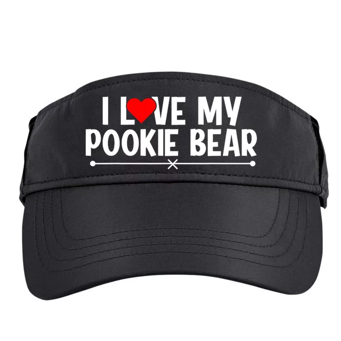 I Love My Pookie Bear ValentineS Day Adult Drive Performance Visor