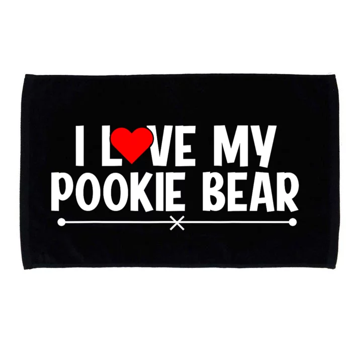 I Love My Pookie Bear ValentineS Day Microfiber Hand Towel