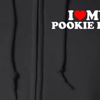 I Love My Pookie Bear ValentineS Day Full Zip Hoodie