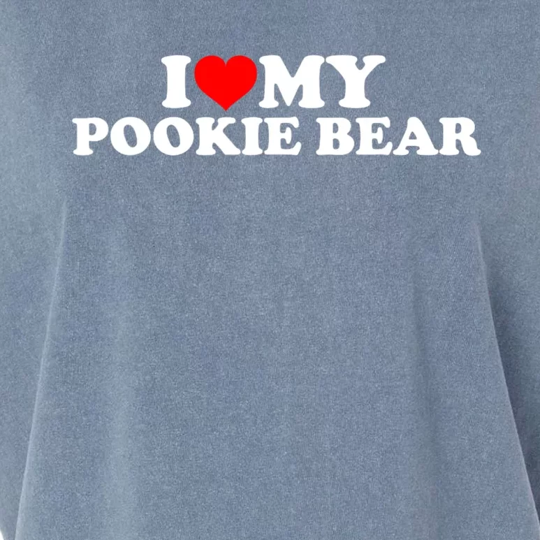 I Love My Pookie Bear ValentineS Day Garment-Dyed Women's Muscle Tee