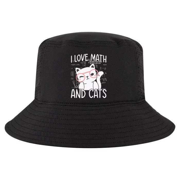 I Love Math And Cats Cool Comfort Performance Bucket Hat