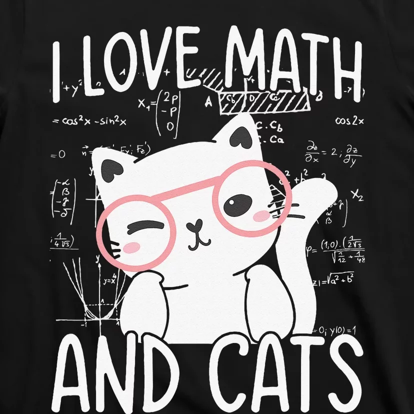 I Love Math And Cats T-Shirt