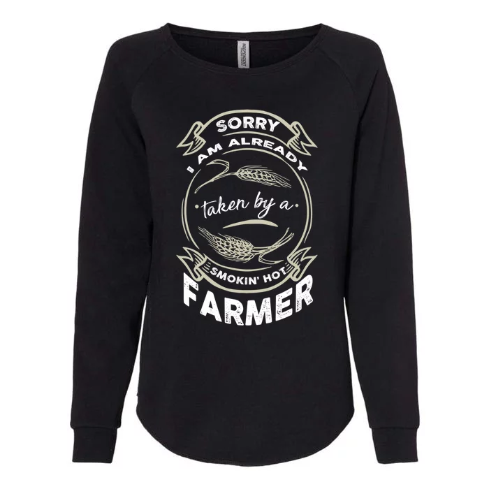 I Love My Farmer Cute Gift Being A Farmer's Wife Cute Gift Womens California Wash Sweatshirt