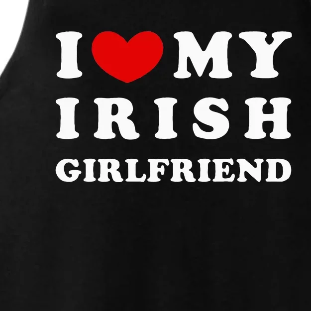 I Love My Irish Girlfriend Ladies Tri-Blend Wicking Tank