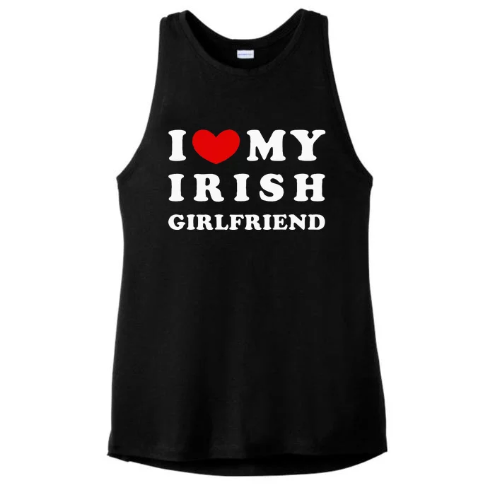 I Love My Irish Girlfriend Ladies Tri-Blend Wicking Tank