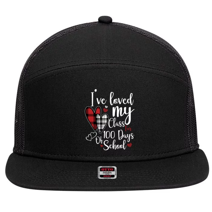 I've Loved My Class For 100 Days School Cute Valentine 7 Panel Mesh Trucker Snapback Hat