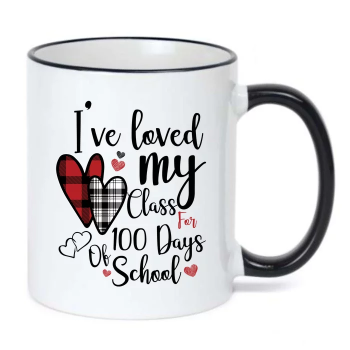 I've Loved My Class For 100 Days School Cute Valentine Black Color Changing Mug