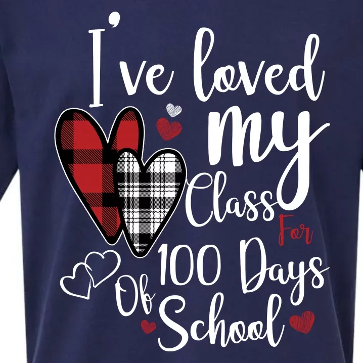 I've Loved My Class For 100 Days School Cute Valentine Sueded Cloud Jersey T-Shirt