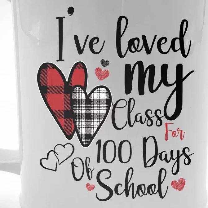 I've Loved My Class For 100 Days School Cute Valentine Front & Back Beer Stein