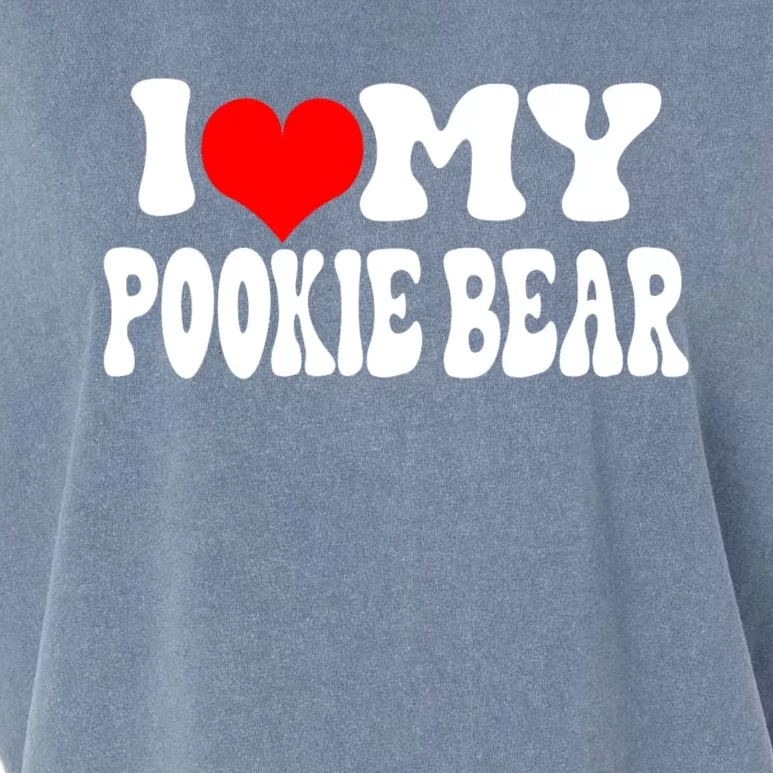 I Love My Pookie Bear ValentineS Day Garment-Dyed Women's Muscle Tee