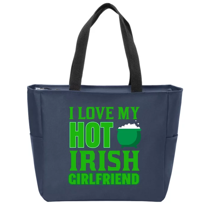 I Love My Hot Irish Girlfriend Zip Tote Bag