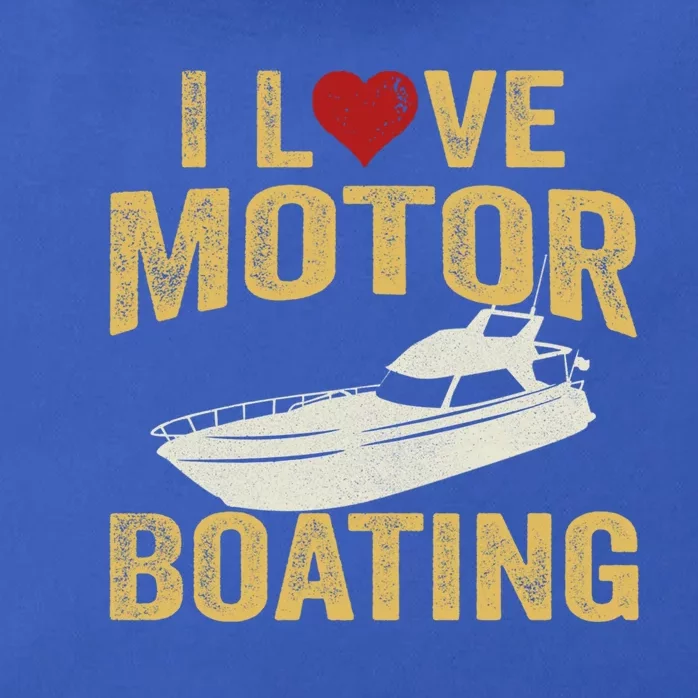 I Love Motor Boating Funny Boater Gift Zip Tote Bag