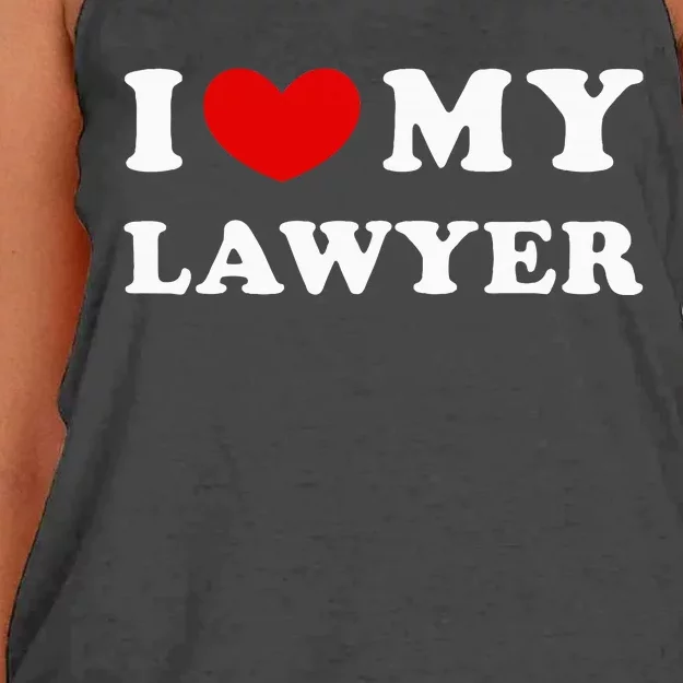 I Love My Lawyer Women's Knotted Racerback Tank