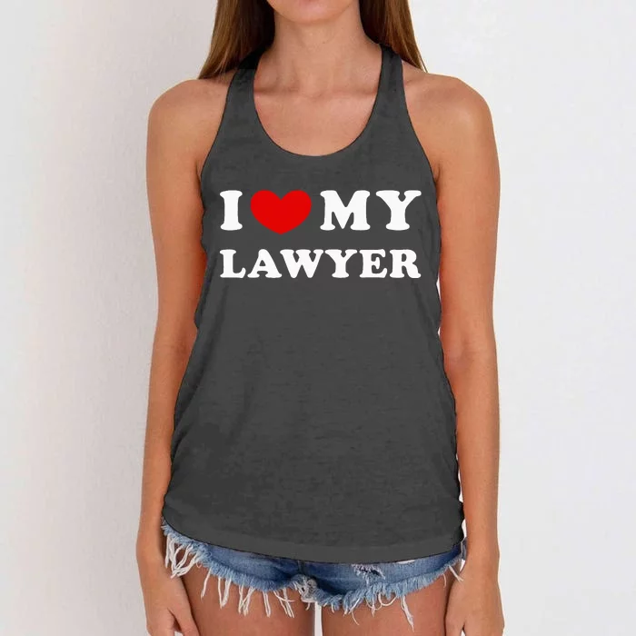 I Love My Lawyer Women's Knotted Racerback Tank