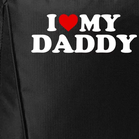 I Love My Daddy Cute Gift Red Heart Meaningful Gift City Backpack