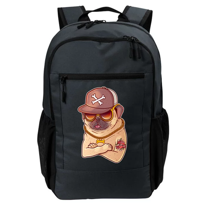 I Love Mom Tattoo Pug Dog Daily Commute Backpack