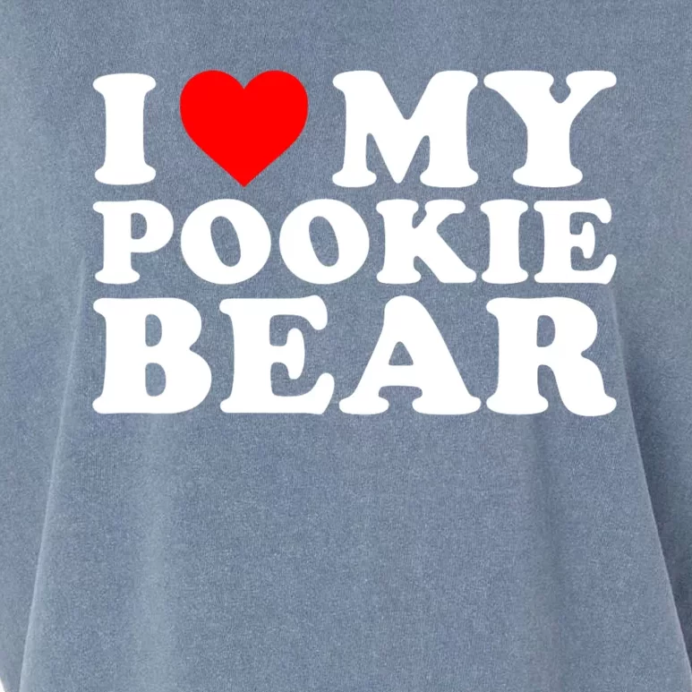 I Love My Pookie Bear ValentineS Day Garment-Dyed Women's Muscle Tee