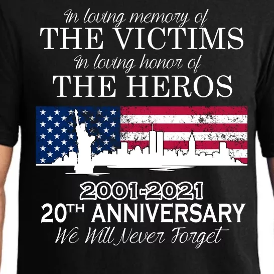 In Loving Memory Of The Victims Heroes 9/11 20th Anniversary Pajama Set