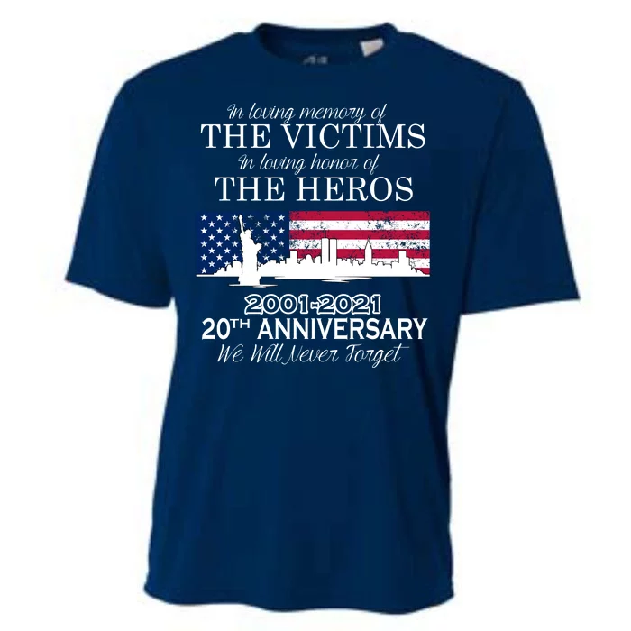 In Loving Memory Of The Victims Heroes 9/11 20th Anniversary Cooling Performance Crew T-Shirt