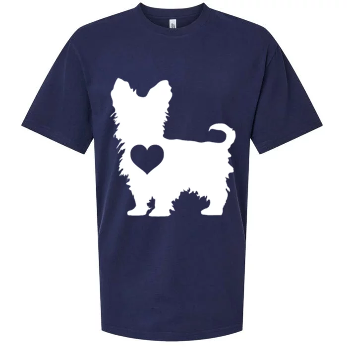 I Love My Yorkie Yorkshire Terrier Gift With Love Heart Sueded Cloud Jersey T-Shirt