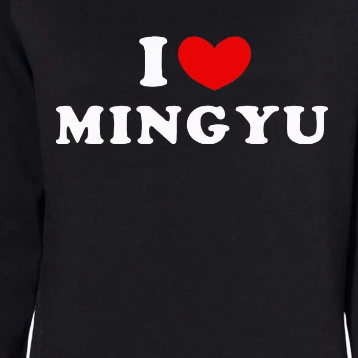 I Love Mingyu I Heart Mingyu Womens California Wash Sweatshirt